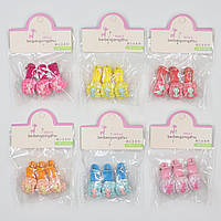Набір шпильок дитячих затискачів пластику упаковка 30 штук у стрічці котики з бантиком різних кольорів
