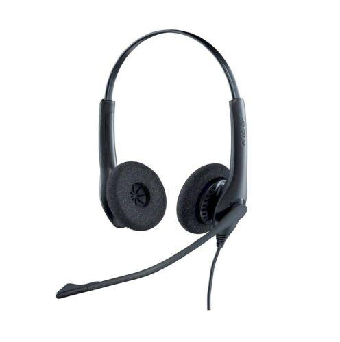 Гарнітура дротова Jabra Biz 1500 DUO QD+RJ11 (HSC023) з шумопоглинанням чорні б/в, фото 1