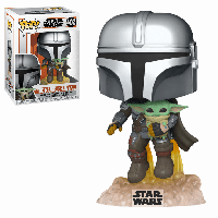 Фигурка Funko Pop Фанко Поп Star Wars Мандалорец с Малышом Йодой Mandalorian with the child 10 см № 402