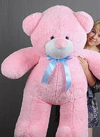 Плюшевий рожевий ведмідь Венея 280 см, М'які пухнасті ведмеді в подарунок, Супервеликий ведмедик велетні 3 метри