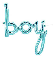 Повітряні кулі "Boy", довжина - 70 см, блакитний металік