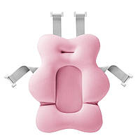 Матрацик для купання з ременями безпеки для дитячої ванної Baby Bath Pillow 2 рожевий (GS-63672)