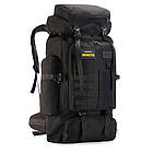 Рюкзак тактичний 70 л 70х35х16 см XS-F21 / Військовий рюкзак чоловічий Чорний / Армійський рюкзак для ЗСУ, фото 4