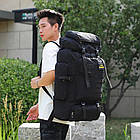 Рюкзак тактичний 70 л 70х35х16 см XS-F21 / Військовий рюкзак чоловічий Чорний / Армійський рюкзак для ЗСУ, фото 7