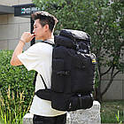 Рюкзак тактичний 70 л 70х35х16 см XS-F21 / Військовий рюкзак чоловічий Чорний / Армійський рюкзак для ЗСУ, фото 8
