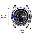 Кварцевий чоловічий годинник Skmei 9156 avalon чорний з синім, фото 4