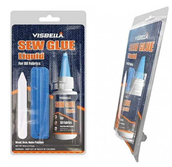 Текстильний клей для тканини Visbella Sew Glue Liquid 60 ml, клей для текстиля (KG-4696), фото 1
