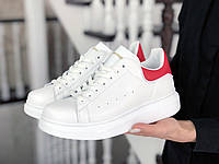 Жінки демісезонні кросівки Aleexander McQueen, білі кросівки для дівчат, жіночі осінні кросівки