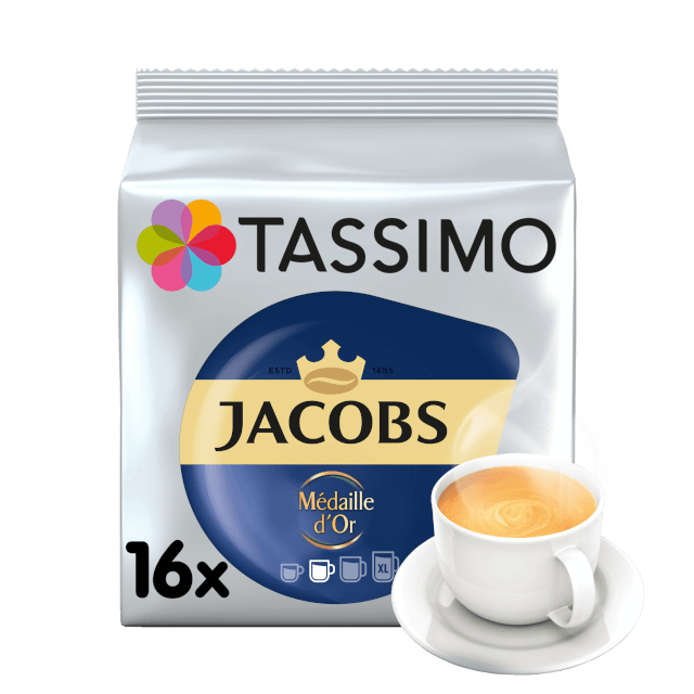 Кава в капсулах Тассимо - Tassimo Jacobs Medaille d'or 100% Арабіка (16 порцій)