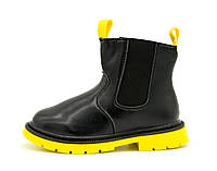 Демисезонные ботинки для девочки BBT Kids Черно-желтый (R5860 black-yell (27 (16 см))