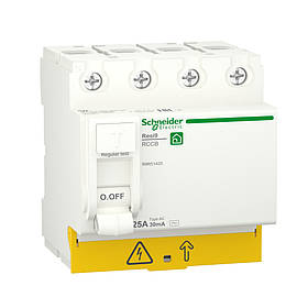 Вимикач диференційного струму ВДС Schneider Electric Resi 9 4p 25A АС 30mA R9R51425