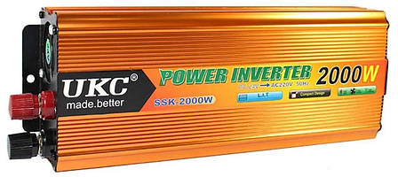 Перетворювач постійного струму 2000 W UCK SSK-2000W AC/DC інвертор для автомобіля 12В-220 В, фото 1