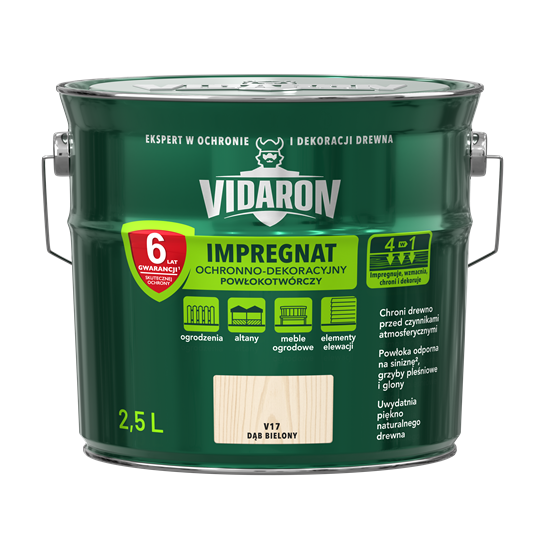 Імпрегнат для дерева Vidaron V17 ВИБІЛЕНИЙ ДУБ 2,5 л