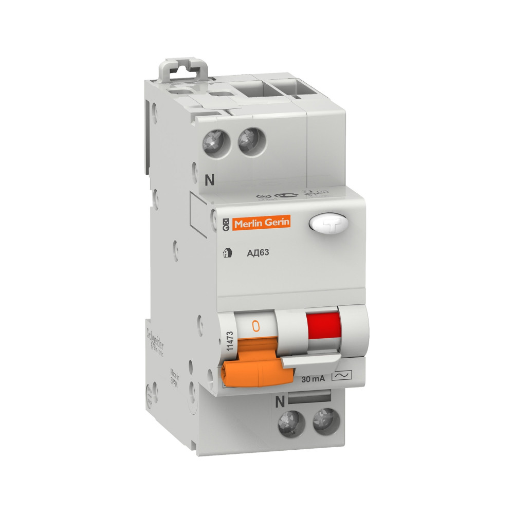 Диференційний автомат Schneider Electric домовий AC АД63 2р 25А 30мА (C1) 11474