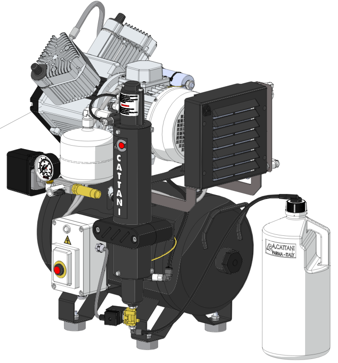 Компресор стоматологічний на 2 установки AC200 з осушувачем (арт. 013230), фото 1