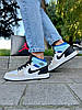 Чоловічі кросівки Nike Air Jordan 1 High Retro Ice Cream White Blue Джордани високі кремові шкіра демісезон, фото 7