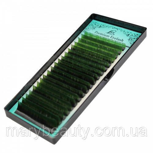 Вії LEX CC 0.07 (7-12) 2tone green