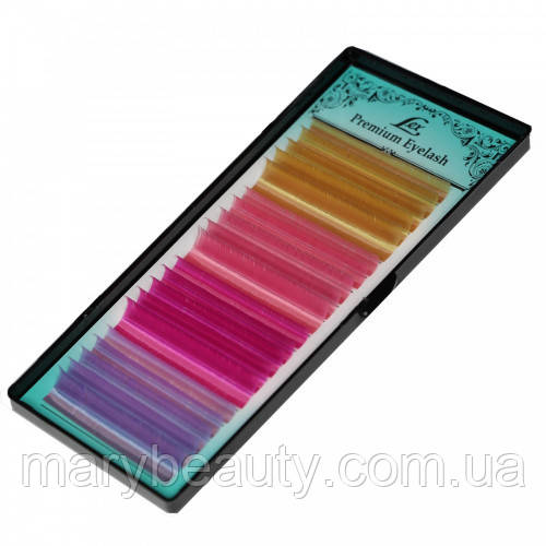 Вії LEX CC 0.07 (7-12) 4 color(gold,pink,h-pink,violet)