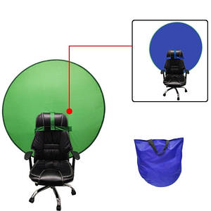 Тло складної на спинці стільця Visico BP-014-2 Chroma Key зелений/синій (140cм)