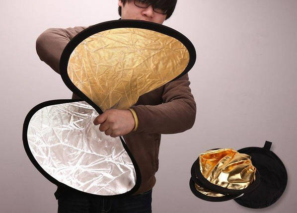 Віддзеркалювач Visico RD-020 2 в 1 gold/silver (110sm), фото 3