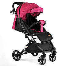 Коляска прогулянкова дитяча (підсклянник, телескопічна ручка) JOY Comfort L-20115 Рожевий, фото 2