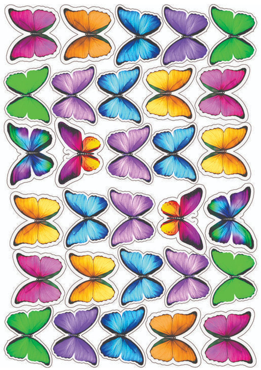 Вафельна картинка для торта Метелики кольорові - фото 1 - id-p1663813119