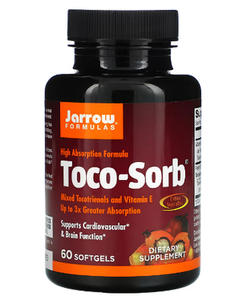 Jarrow Formulas Toco-Sorb, Mixed Tocotrienols and Vitamin E, 60 Softgels, фото 4