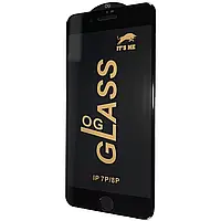 Защитное стекло Glass OG на айфон 6, 6s черное