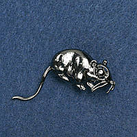 Уцінка Брошка Рік Щура 35х33мм темний метал купити біжутерію оптом в інтернеті