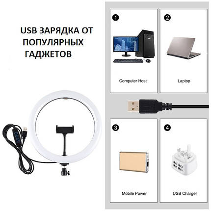 Кольцеве світло Puz PKT3061B Ring Light 30см (25W), фото 1