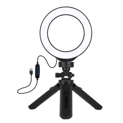 Кільцеве світло зі стійкою Puluz PKT3058 Ring Light 12см (8W), фото 1