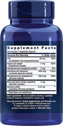 Мінеральний комплекс Life Extension Only Trace Minerals 90 vcaps, фото 2