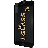 Защитное стекло Glass OG на айфон  7, 8, SE 2020 черное