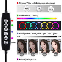 Кольцеве світло Puz PKT3047B RGB Ring Light 16см (12W), фото 5