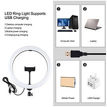 Кільцеве світло зі стійкою Puluz PKT3068B RGBW 30 см (30W), фото 5