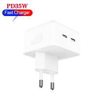 Мережний пристрій Apple 35W Dual USB-C Port Compact Power Adapter для MacBook, iPhone, iPad