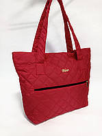 Женская стёганая сумка 44*32см красная (200-885)