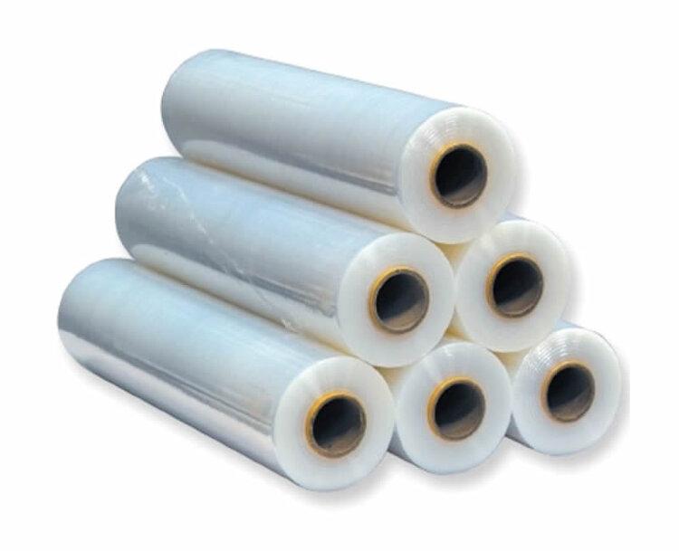 Стретч-плівка прозора ручна первинна 20 мкм 500 мм 2 кг рулон