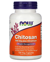 Хітозан з хромом NOW Foods Chitosan Plus Chromium 500 mg 120 Caps