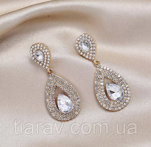 Серьги свадебные, красивая бижутерия модная (ID#872414373), цена: 280 ...