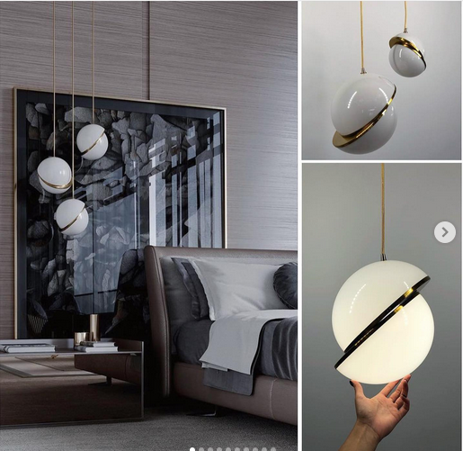 Підвісний світильник напівсфера діаметром 25см, фото 1