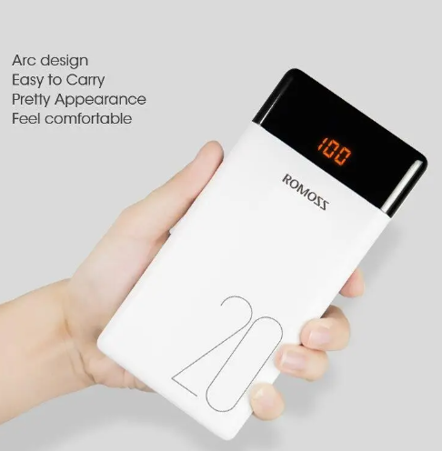Портативний зарядний пристрій для телефона Power Bank Romoss LT20 Premium Павербанк USB