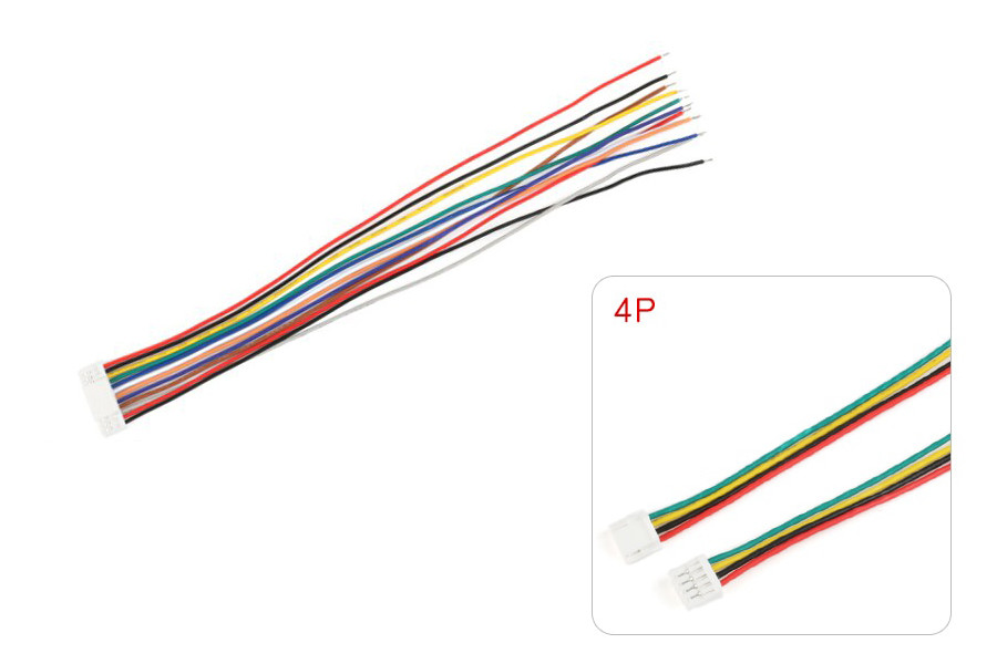Кабель 15см з одним конектором Micro JST GH 1.25мм F (4 pin)