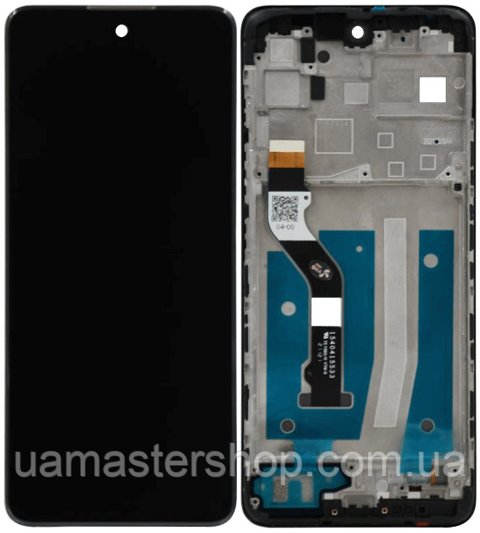 Дисплей модуль тачскрин Motorola XT2133-2 Moto G60s черный оригінал c рамкой - фото 1 - id-p1663885848