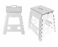 Табурет складаний із ручкою 38 см білий