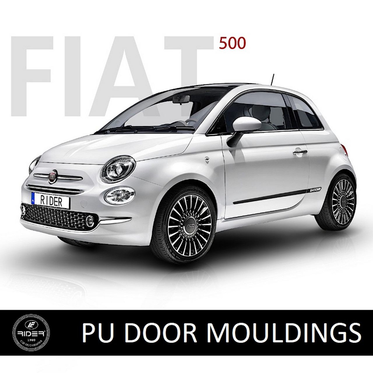 Молдинги на двері для Fiat 500 lift. 07.2015+