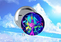 Аниме значок " Неонова тян", 58мм