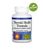 Natural Factors, Thyroid health, 60 капсул. Здоровья щитовидной железы