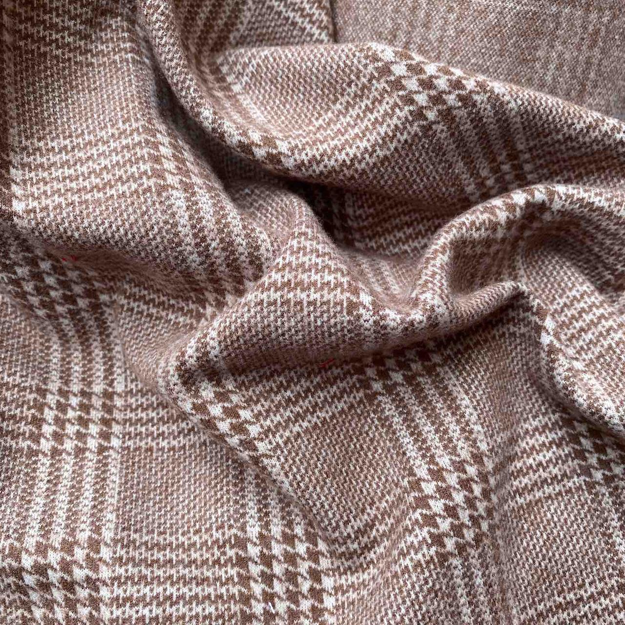 Костюмна (брючна) тканина Бежева з білим, фото 1