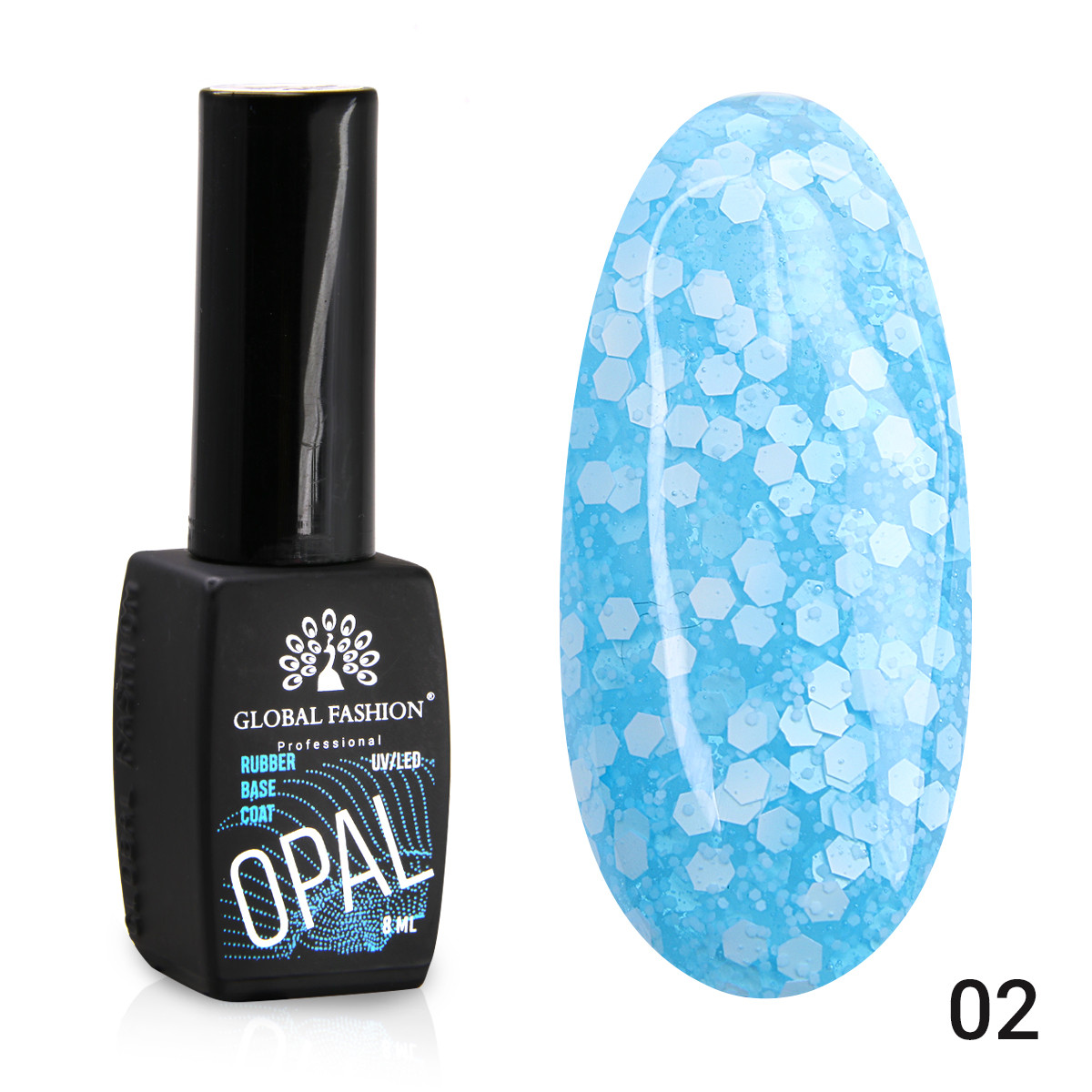 Каучукова основа Snowflakes 3D-ефект Global Fashion No02